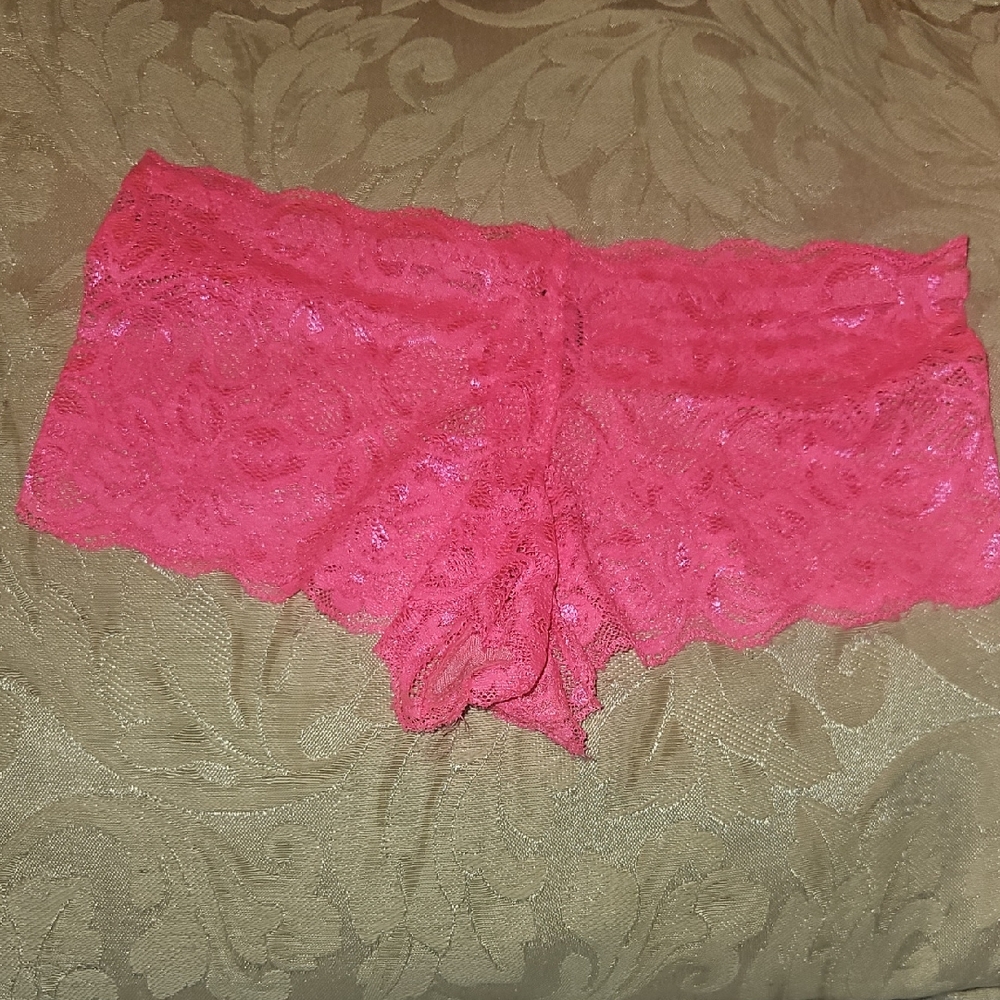 Lace Women's Intimate Shorts - Hot Pink